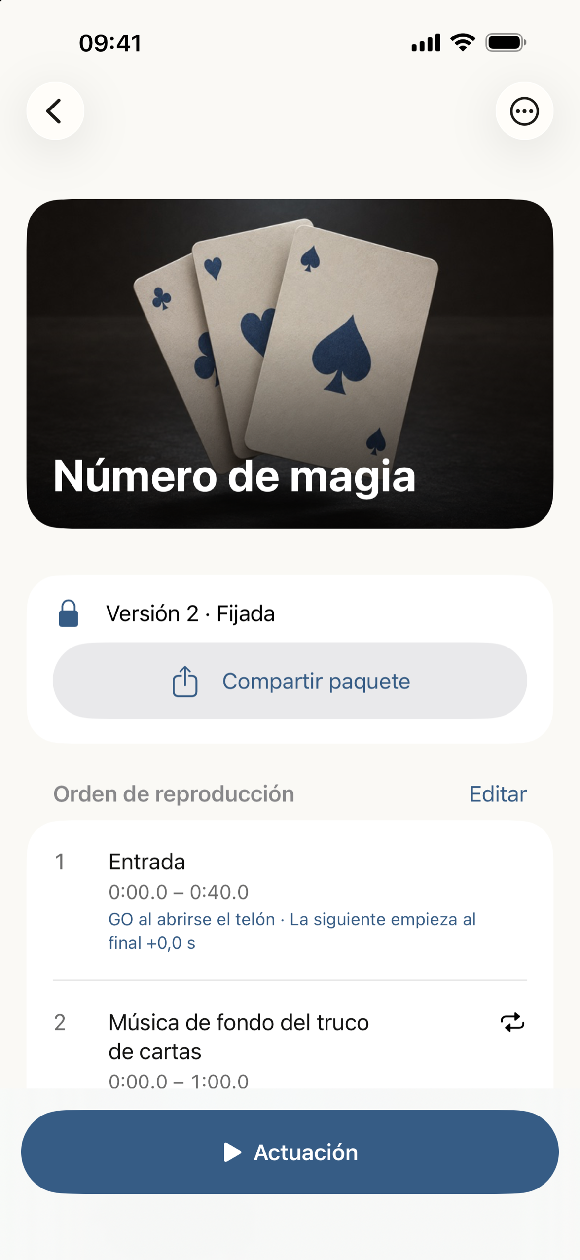 El orden de ejecución con notas