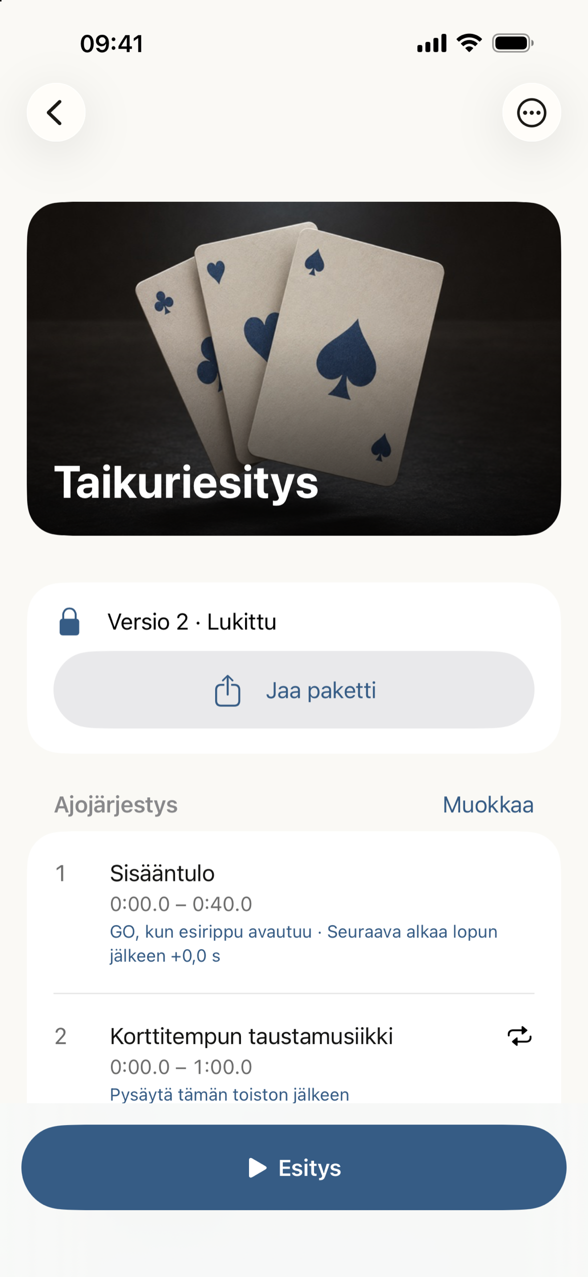 Ajojärjestys muistiinpanoineen