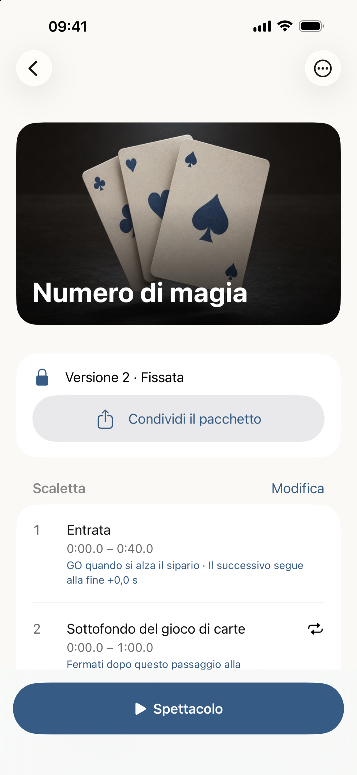 L’ordine di esecuzione con le note