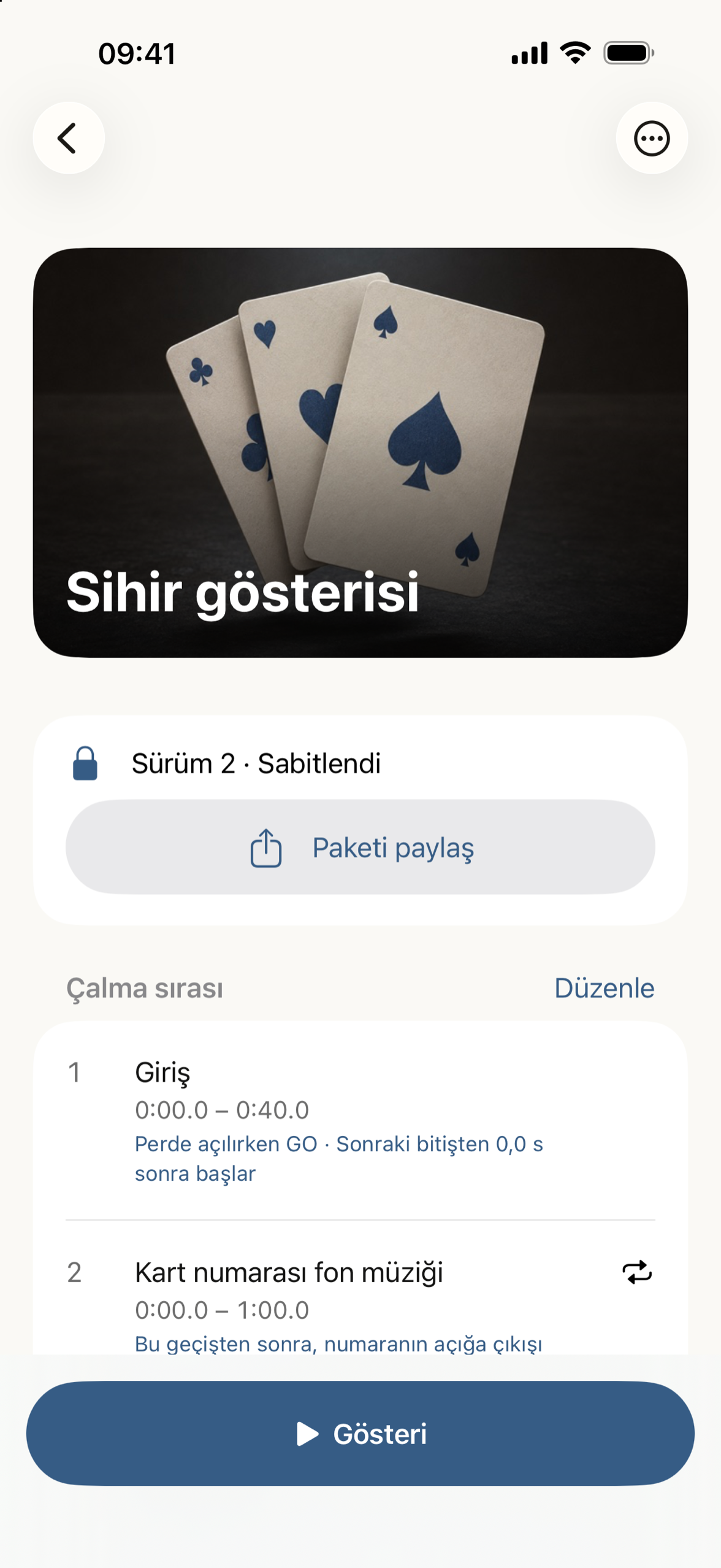 Notlarla birlikte yayın sırası